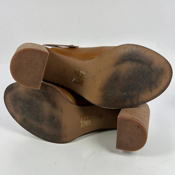 Madewell Brown Leather Heeled Mules - Picture 7 of 10